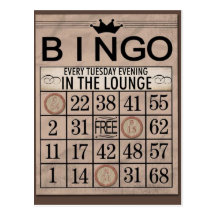 Cartes postales de bingo-test