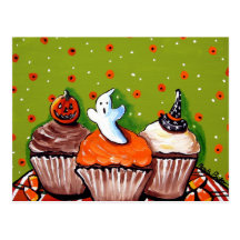 Cartes postales de petits gâteaux de Halloween