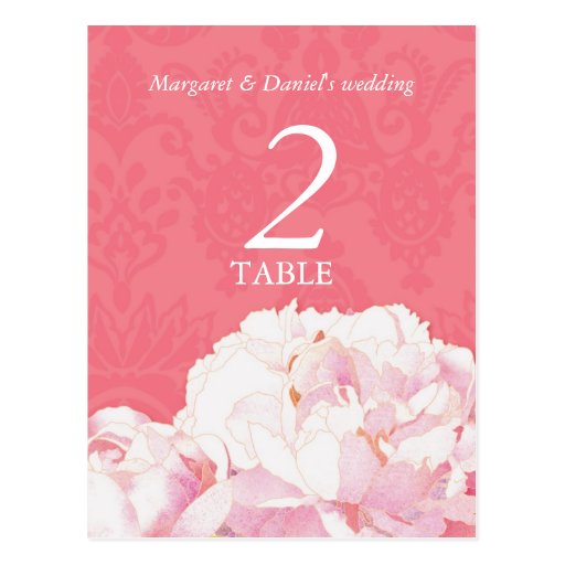 Cartes postales florales roses de nombre de Tablea
