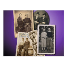 Cartes postales gaies avec les portraits vintages 