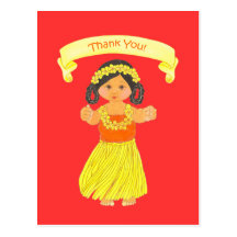 Cartes postales hawaïennes de Merci de ~ de partie