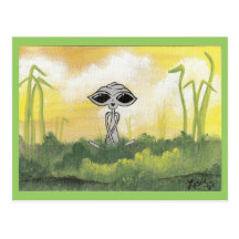 Cartes postales paisibles d'alien d'été