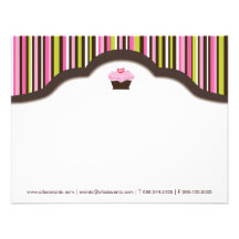 Cartes pour notes de petit gâteau de la boulangeri invitations