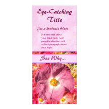 Cartes roses de support d'annonce d'affaires de fl carte double en  couleur