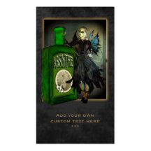 Cartes sociales de profil de féerie d'absinthe modèles de cartes de visite