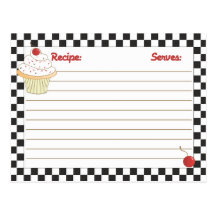 Cartes transmissibles de recette de petit gâteau d carte postale