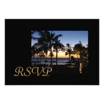 Cartes tropicales de la destination RSVP Faire-parts