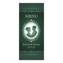 Cartes vertes irlandaises de menu de mariage de ca faire-parts