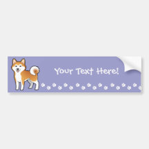 Cartoon Akita Inu/Shiba Inu Bumpersticker
