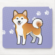 Cartoon Akita Inu/Shiba Inu Muismatten