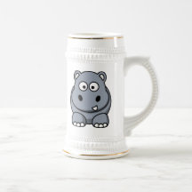 Cartoon Hippo Koffie Bekers
