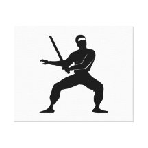 Cartoon Ninja Gallerij Wrap Canvas