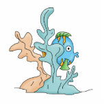 Cartoon van de Vissen van het Koraal van het zeewi Acryl Uitsneden