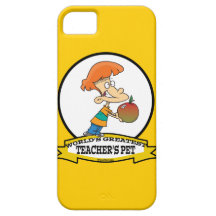 CARTOON VAN HET HUISDIER VAN DE LERAREN VAN WERELD iPhone 5 HOESJE