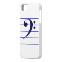 Cas bleu-foncé de l'iPhone 5 de musique de clef ba Coque iPhone 5