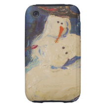 Cas de l'iPhone 3 de bonhomme de neige d'hiver Étui iPhone 3 Tough