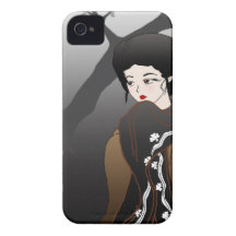 Cas de l'iPhone 4/4S de geisha d'hiver Coque iPhone 4 Case-Mate