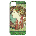 Cas de l'iPhone 5 de laurier d'Alphonse Mucha Étui iPhone 5