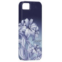 Cas de l'iPhone 5 d'orchidée bleue iPhone 5 Case
