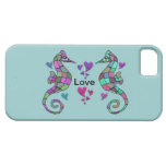 Cas d'IPhone 5 de coeurs d'amour d'hippocampe Coques iPhone 5 Case-Mate