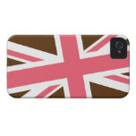 Cas d'iPhone de drapeau des syndicats (Brown/rose)
