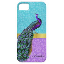 Cas élégant de l'iPhone 5 de paon coques case-mate