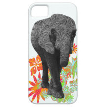 Cas hippies mignons de l'éléphant iPhone5 Coques Case-Mate iPhone 5