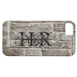 Cas iPhone5 pierreux de monogramme fait sur comman Coque iPhone 5 Case-Mate