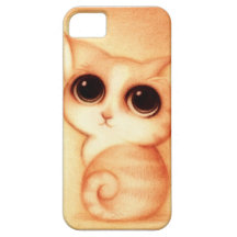 Cas mignon de chaton étuis iPhone 5