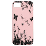Cas personnel de l'iPhone 5 de rose de papillons d iPhone 5 Case