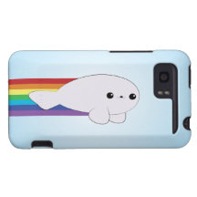 Cas vif de Kawaii HTC de joint de Rocket d'arc-en- Case HTC Vivid / Raider 4G