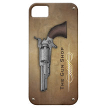 Cas vintage d'Iphone 5 d'armurerie de revolver de  Coque Case-Mate iPhone 5