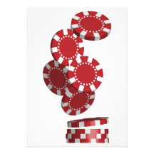 Casino/jetons de poker invitation personnalisée