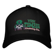 Casquette 001 de crâne d'armée de zombi casquette de baseball brodée