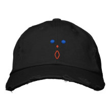 Casquette affligé brodé étonné de Chino Casquette De Baseball Brodée