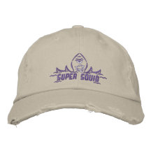 Casquette affligé de calmar casquette de baseball brodée