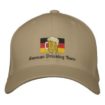 Casquette brodé par équipe potable allemand casquette de baseball brodée