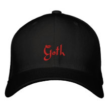 Casquette/chapeau de Goth Casquettes Brodées