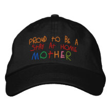 Casquette de base foncé d'ajustement de mère fière chapeaux brodés