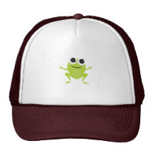 Casquette de baseball de sourire de grenouille