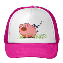 Casquette de libellule de porc