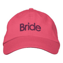 Casquette de mariage de jeune mariée de rose et de casquette de baseball
