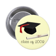 casquette d'obtention du diplôme, classe de 2009 badge