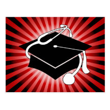 casquette médical d'obtention du diplôme éclaté pa cartes postales