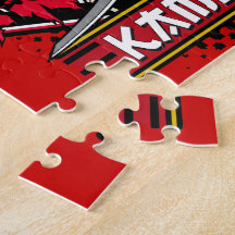 Casse-tête de crâne de kamikaze puzzle avec photo