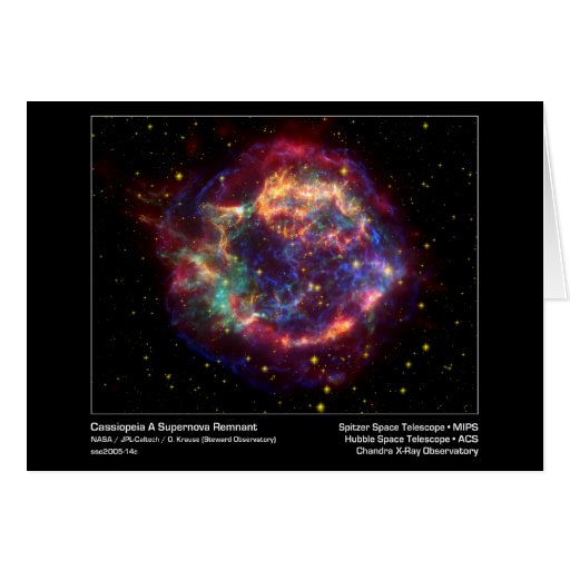 Cassiopeia un rayon X Obser de Reste-Chandra de su Cartes De Vœux