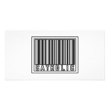 Catholique de code barres cartes de vœux avec photo