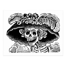 CatrinaBriefkaart van Calavera Wens Kaarten