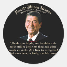 Cause noble de Reagan Autocollants