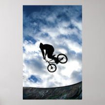 Cavalier de BMX au vert de Devonshire, Sheffield Posters